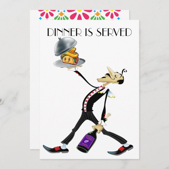 Invitation pour dîner / rassemblement unique versi (Devant / Derrière)