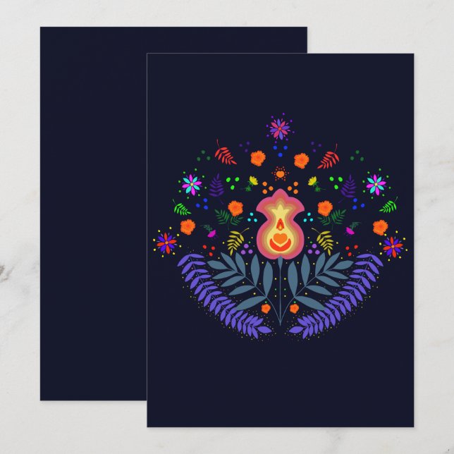 Invitation pour El Día de Muertos (Devant / Derrière)