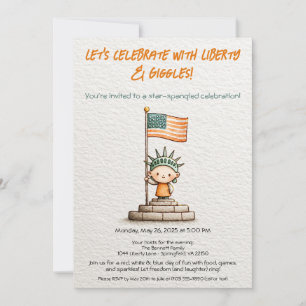 Invitation pour enfants du 4 juillet – Cute Libert