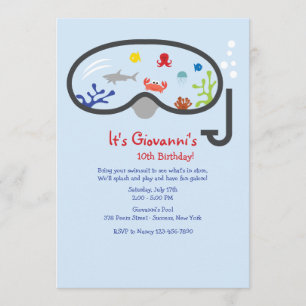 Invitation pour enfants Snorkel Mask