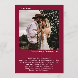 Invitation Pour être minimaliste de la canneberge Mariage pho
