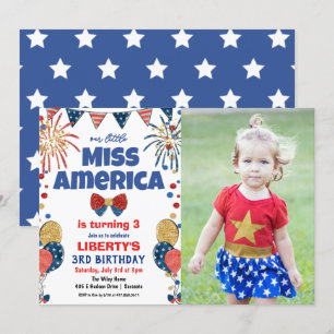 Invitation pour fête d'anniversaire du 14 juillet