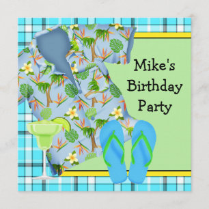 Invitation pour fête d'anniversaire sur la plage B