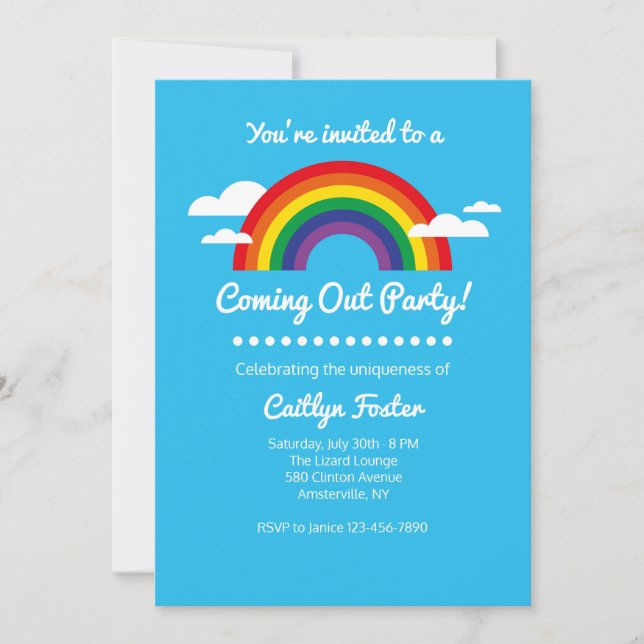 Invitation pour fêter la sortie (Devant)