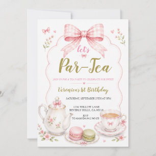 Invitation pour fille d'anniversaire de 1 an avec