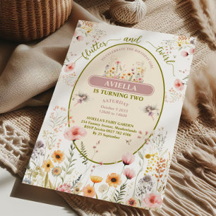 Invitation pour filles aux fleurs sauvages de fant