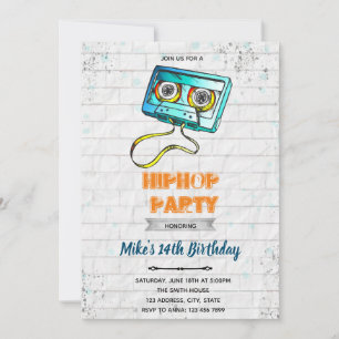 Invitation pour garçons hiphop
