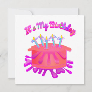 Invitation pour gâteau d'anniversaire 'C'est mon a