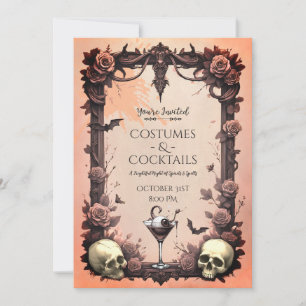 Invitation pour Halloween : Costumes gothiques et 