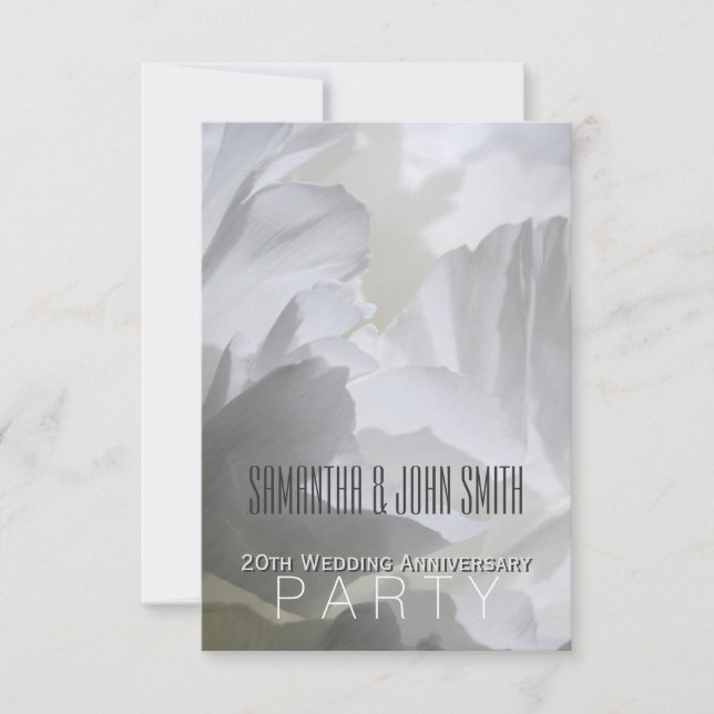 Invitation pour la 20e fête d'anniversaire de mari (Devant)