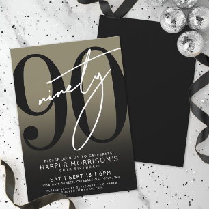 Invitation pour la 90e fête d'anniversaire en or m