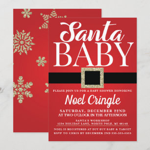 Invitation pour la Baby Shower de Bébé Santa en Hi