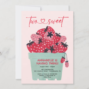 Invitation pour la Baby Shower de Deux Adorables J