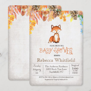 Invitation pour la Baby Shower de Petit Renard