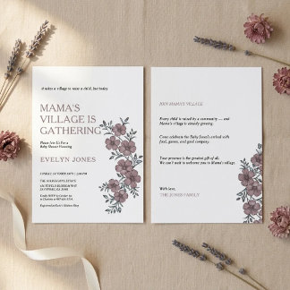 Invitation pour la Baby Shower du Village de Maman