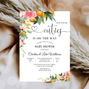 Invitation pour la Baby Shower Floral Cuties