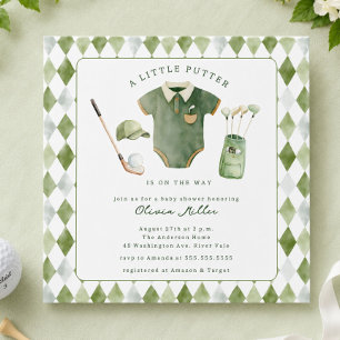 Invitation pour la baby shower Little Putter