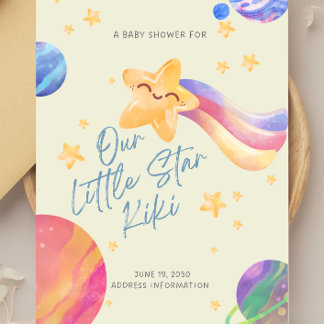 Invitation pour la baby shower « Notre petite étoi