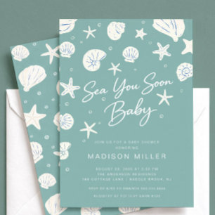 Invitation pour la Baby Shower Sea You Soon