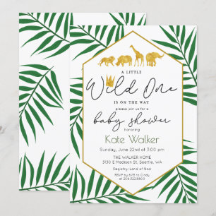 Invitation pour la baby shower sur le thème de Saf