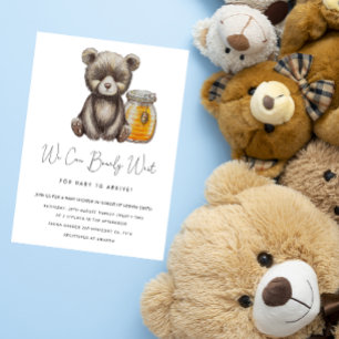Invitation pour la baby shower Teddy Bearly Wait