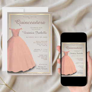 Invitation pour la célébration de quinceañera mis