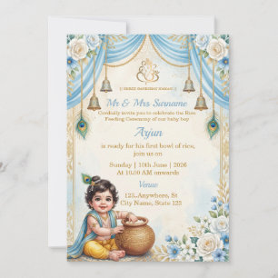 Invitation pour la cérémonie de la première alimen