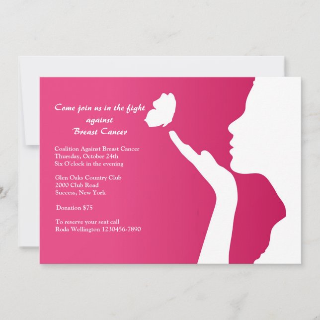 Invitation pour la collecte de fonds sur le cancer (Devant)