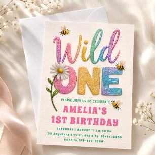 Invitation pour la fête d'anniversaire de 1 an de 