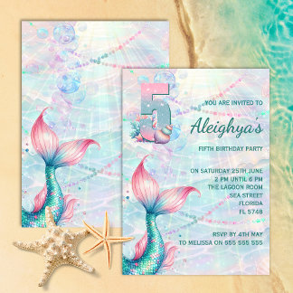 Invitation pour la fête d'anniversaire de 5 ans de
