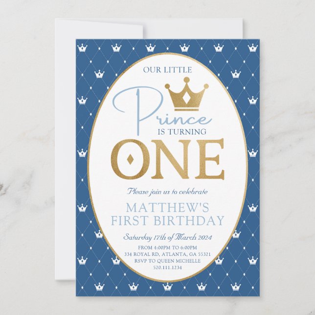 Invitation pour la fête d'anniversaire de Little P (Devant)