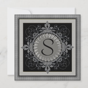 Invitation pour la fête d'anniversaire de monogram