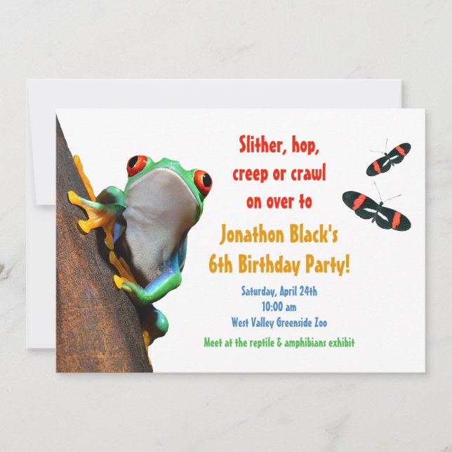 Invitation pour la fête d'anniversaire des enfants (Devant)
