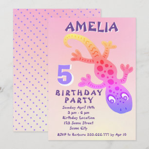 Invitation pour la fête d'anniversaire des filles 