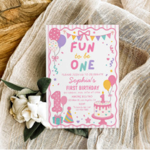 Invitation pour la fête d'anniversaire Rose Fun to