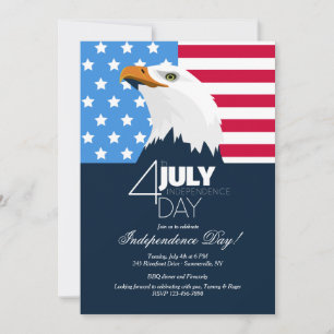 Invitation pour la fête de l'indépendance avec un