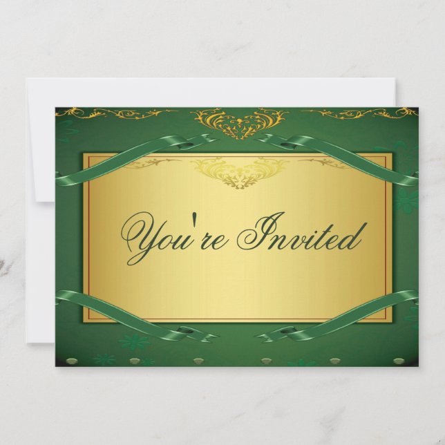 Invitation pour la fête de l'or et du vert (Devant)