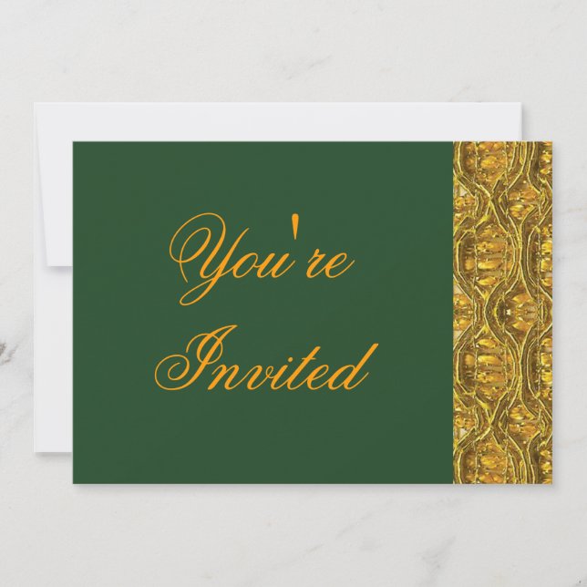 Invitation pour la fête de l'or et du vert (Devant)