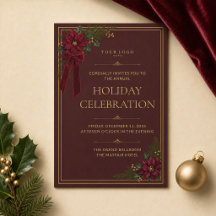 Invitation pour la fête de Noël d'entreprise avec