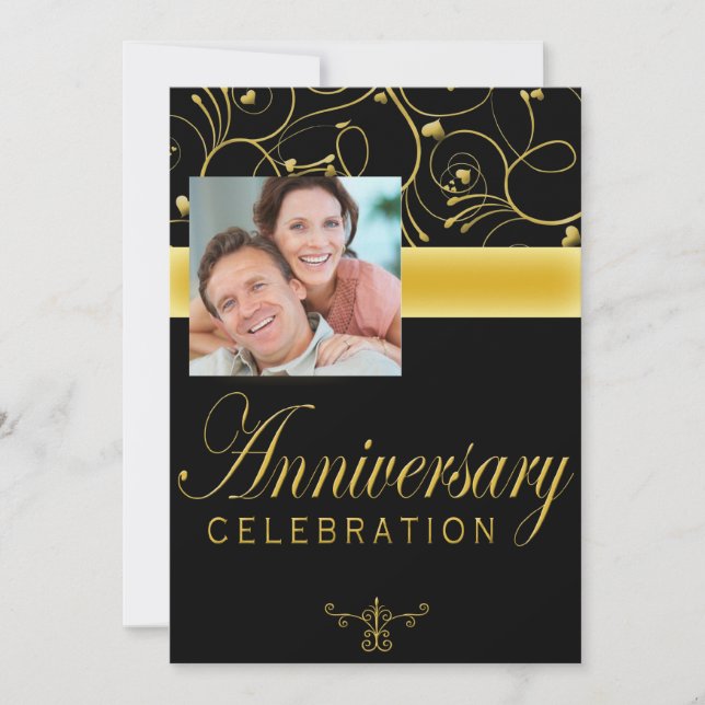 Invitation pour la fête du 25e anniversaire avec p (Devant)