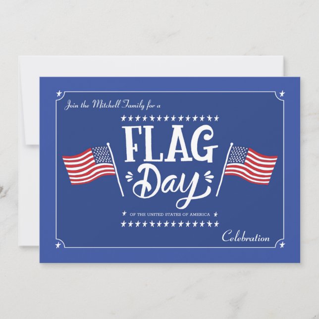 Invitation pour la Fête du Drapeau (Devant)
