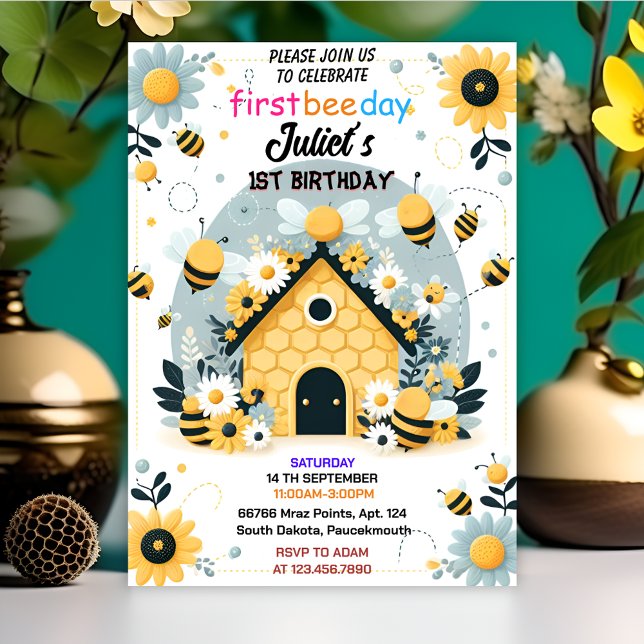 Invitation pour la marguerite printanière Jaune premier jour  (Créateur téléchargé)