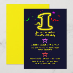 Invitation pour la première fête d'anniversaire av