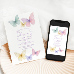 Invitation pour la première fête d'anniversaire d'