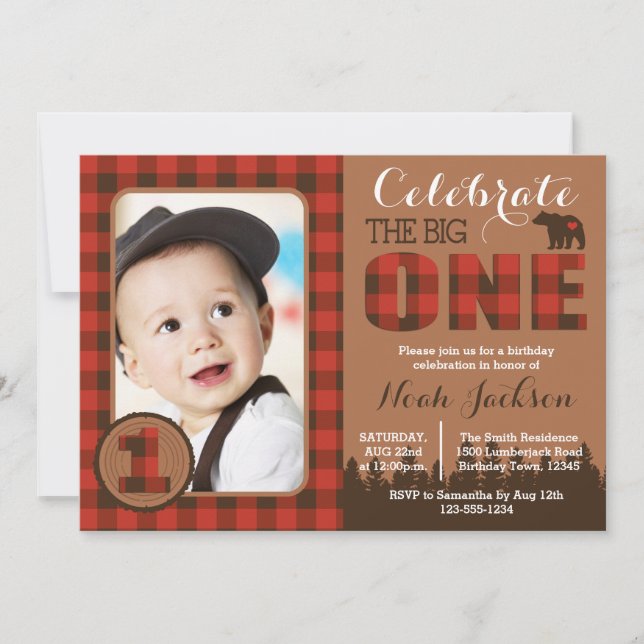 Invitation pour la première fête d'anniversaire de (Devant)