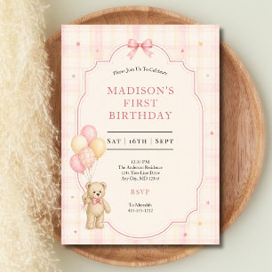 Invitation pour la première fête d'anniversaire de