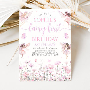 Invitation pour la première fête d'anniversaire de
