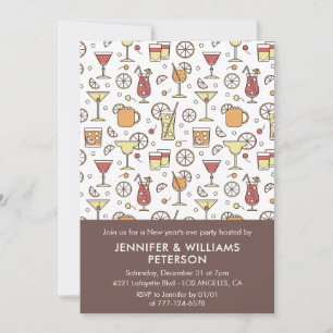 Invitation pour la Saint-Sylvestre Cocktail Patter