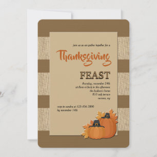 Invitation pour la saison de Thanksgiving