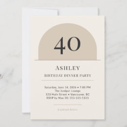Invitation pour la soirée d'anniversaire des 40 an